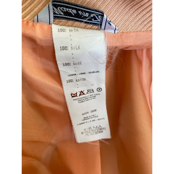 Gianni Versace Couture Silk Blazer Peach Sz 38 Made in Italy Vintage 90s - Picture 8 of 16